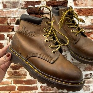 Dr. Marten RARE 939 Ben Boot Made In England Leather Lace Up Hiking Boots Brown